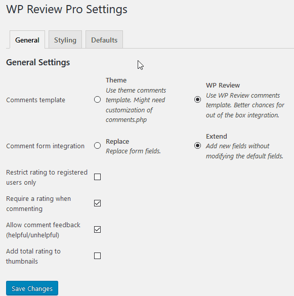 wp review pro 9