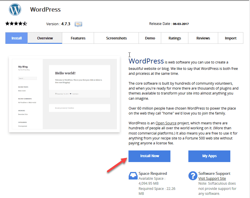 cài đặt wordpress trên hosting của azdigi 1