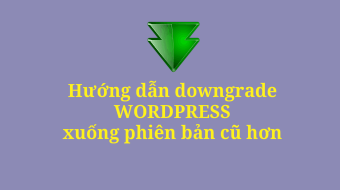downgrade WordPress 9