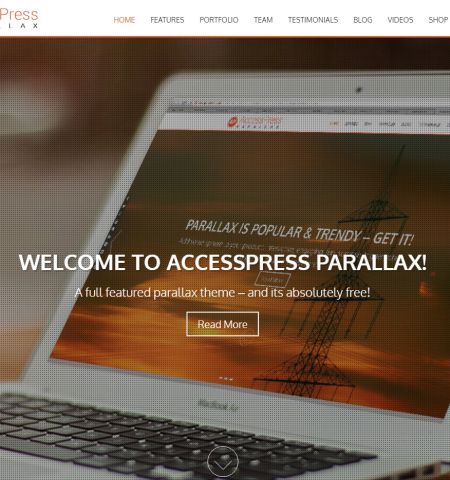 theme wordpress miễn phí đẹp access parallax