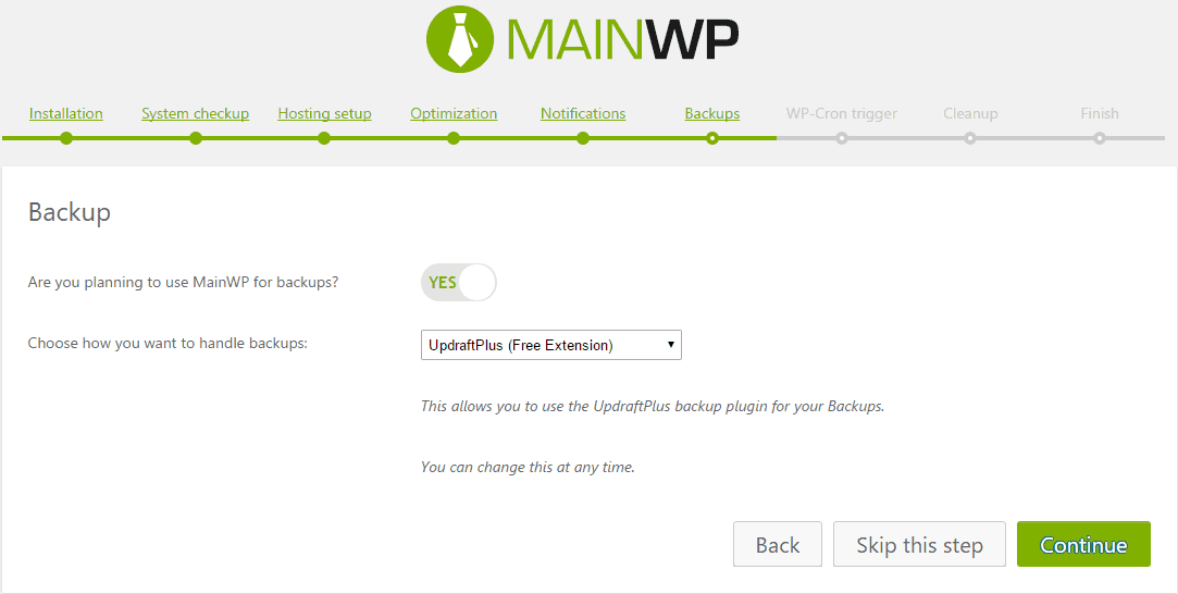 quản lý nhiều website wordpress mainwp 7