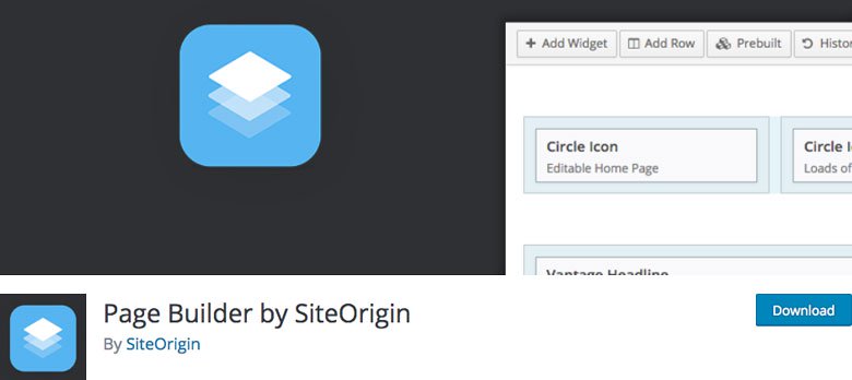 SiteOrigin page builder 8