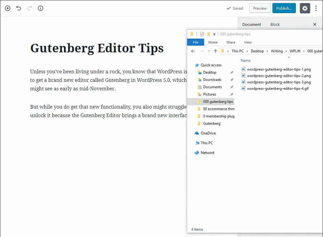 tip làm việc với gutenberg 5